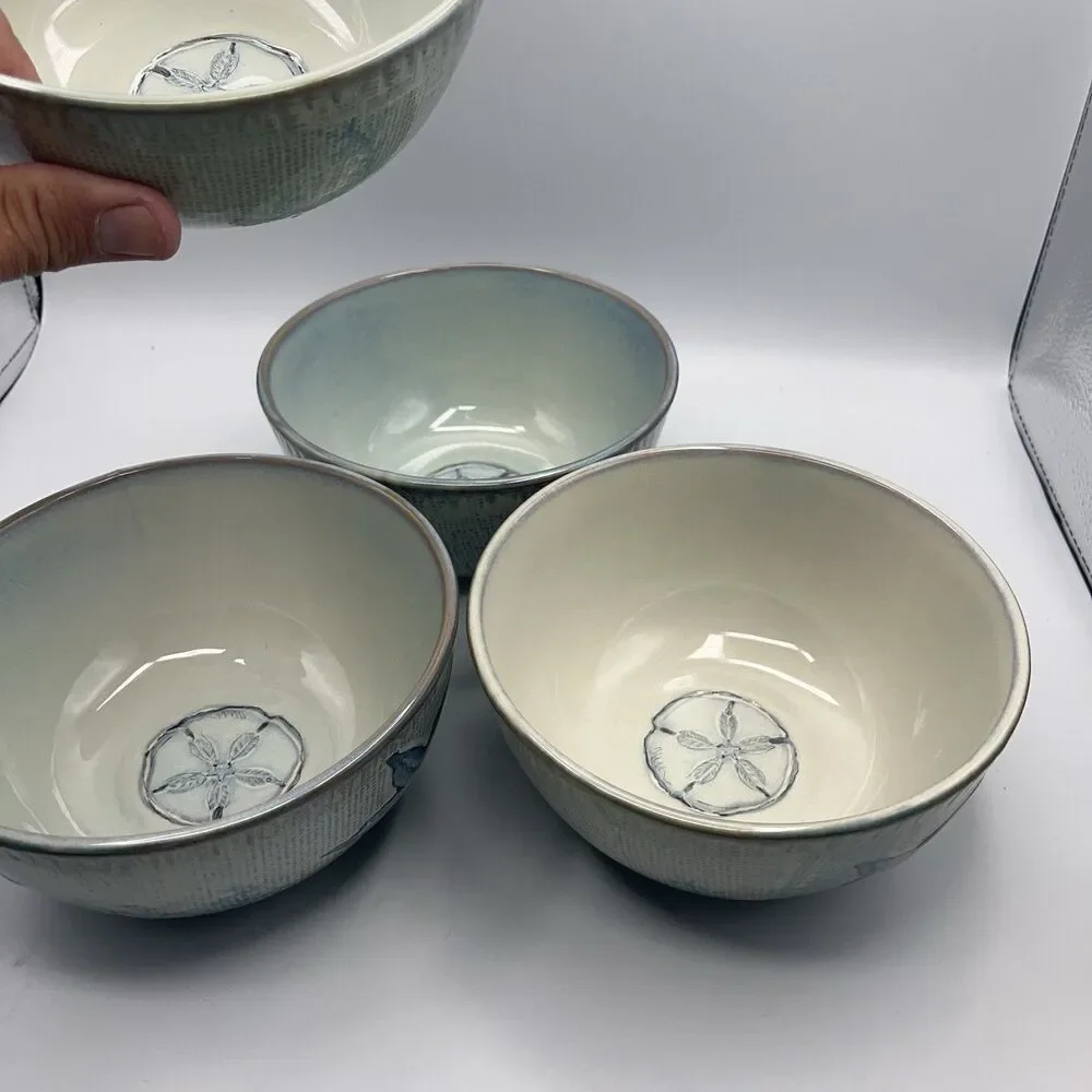 Cracker Barrel Sand Dollar Bowls Susan Winget - Set Of 4